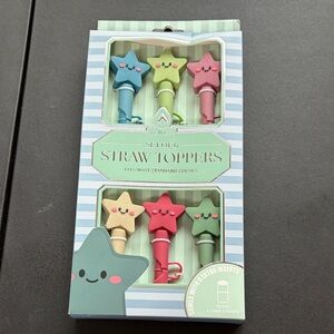 Set of 6 Star Straw Toppers